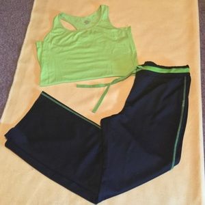Spaulding tank shirt & Silverwear workout pant